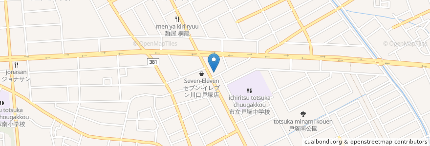 Mapa de ubicacion de 武蔵野銀行東川口支店 en 日本, 埼玉县, 川口市.