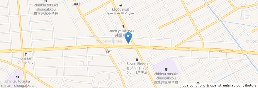 Mapa de ubicacion de 安楽亭 en 日本, 埼玉県, 川口市.