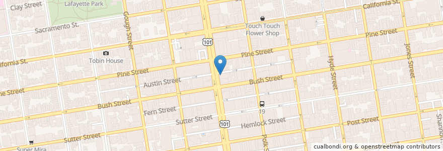 Mapa de ubicacion de Miami Ad School en 美利坚合众国/美利堅合眾國, 加利福尼亚州/加利福尼亞州, 旧金山市县/三藩市市縣/舊金山市郡, 旧金山.