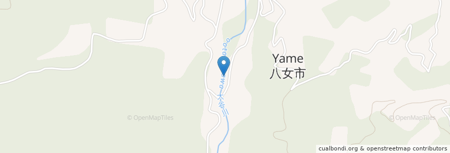 Mapa de ubicacion de Yame en Japan, Fukuoka Prefecture, Yame.