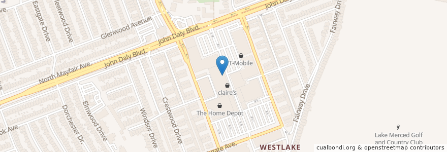 Mapa de ubicacion de Sterling Bank en United States, California, San Mateo County, Daly City.