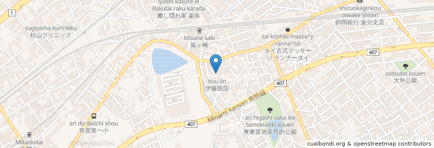 Mapa de ubicacion de 伊藤医院 en Giappone, Prefettura Di Shizuoka, 静岡市, 清水区.