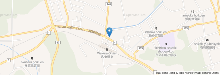 Mapa de ubicacion de はいだるい en 일본, 이시카와현, 七尾市.