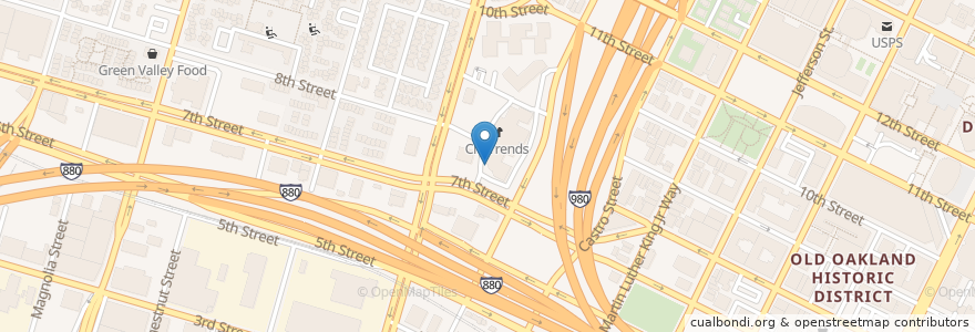 Mapa de ubicacion de Pizza Love en Amerika Birleşik Devletleri, Kaliforniya, Alameda İlçesi, Oakland.