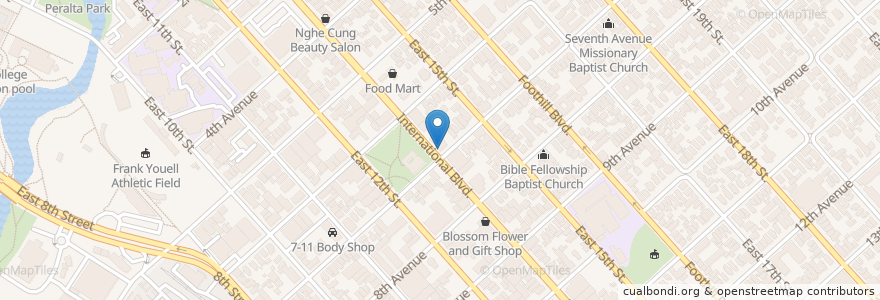 Mapa de ubicacion de HP Dental en United States, California, Alameda County, Oakland.