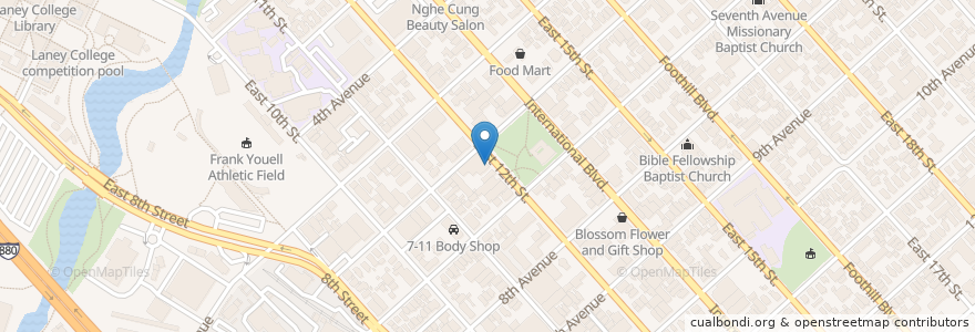 Mapa de ubicacion de Da Nang Quan en Amerika Syarikat, California, Alameda County, Oakland.
