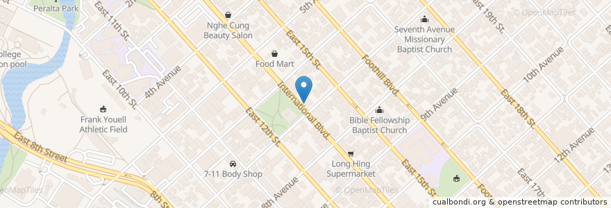 Mapa de ubicacion de Pacific Pharmacy en Amerika Syarikat, California, Alameda County, Oakland.