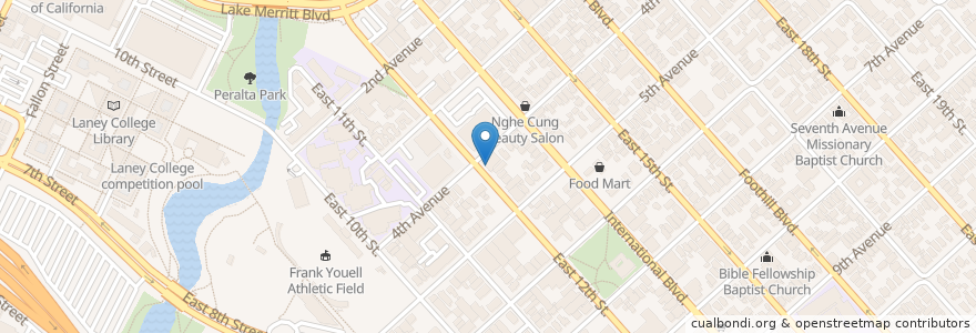 Mapa de ubicacion de Happy Valley Resturant en Amerika Birleşik Devletleri, Kaliforniya, Alameda İlçesi, Oakland.