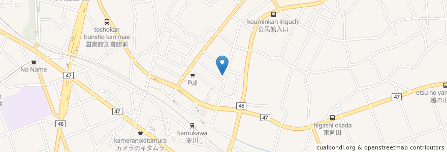 Mapa de ubicacion de 濱屋寒川店 en 日本, 神奈川県, 高座郡, 寒川町.