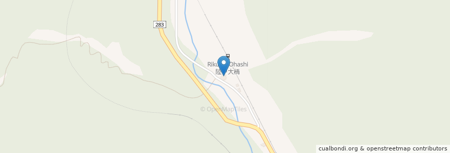 Mapa de ubicacion de 釜石大橋郵便局 en 日本, 岩手県, 釜石市.