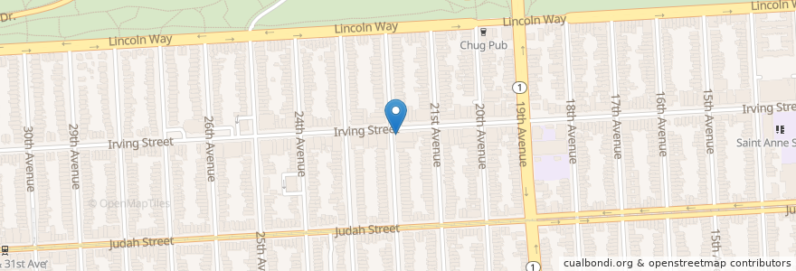 Mapa de ubicacion de Uncle Benny's Donut & Bagel en Соединённые Штаты Америки, Калифорния, Сан-Франциско, San Francisco.