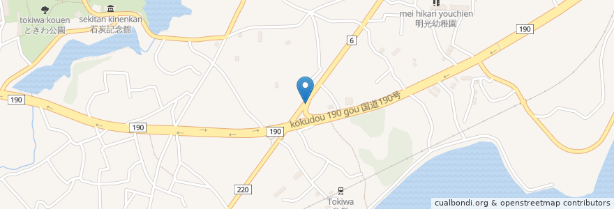 Mapa de ubicacion de 宇部市 en 日本, 山口県, 宇部市.