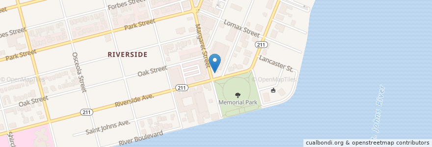 Mapa de ubicacion de Einstein Bros. Bagels en Vereinigte Staaten Von Amerika, Florida, Duval County, Jacksonville.