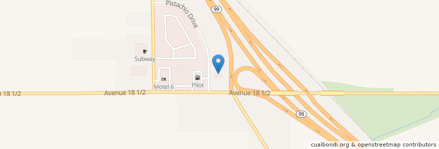 Mapa de ubicacion de Wendy's en États-Unis D'Amérique, Californie, Madera County.