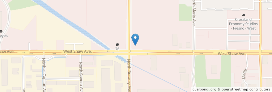Mapa de ubicacion de Del Taco en Estados Unidos Da América, Califórnia, Fresno County, Fresno.