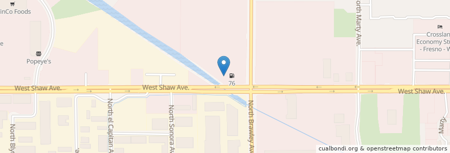 Mapa de ubicacion de Taco Bell en Соединённые Штаты Америки, Калифорния, Fresno County, Fresno.