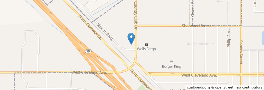 Mapa de ubicacion de Shell Gas Station en Stati Uniti D'America, California, Madera County.