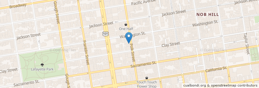Mapa de ubicacion de The Cinch en États-Unis D'Amérique, Californie, San Francisco, San Francisco.