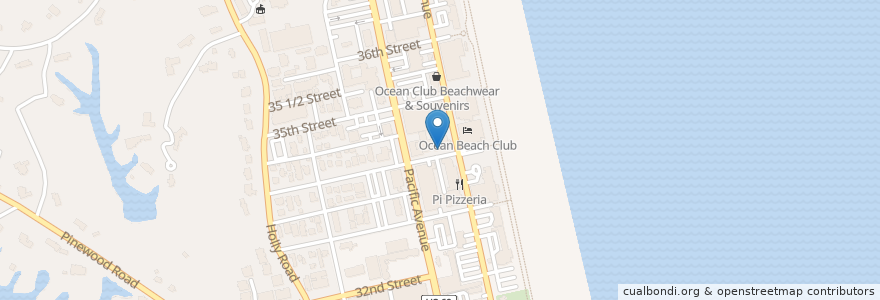 Mapa de ubicacion de Bonehead's Beach Bistro en États-Unis D'Amérique, Virginie, Virginia Beach.