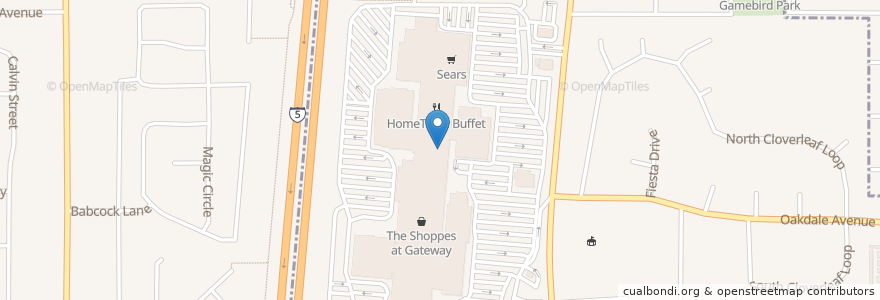 Mapa de ubicacion de HomeTown Buffet en 美利坚合众国/美利堅合眾國, 俄勒冈州/俄勒岡州, Lane County, Springfield.