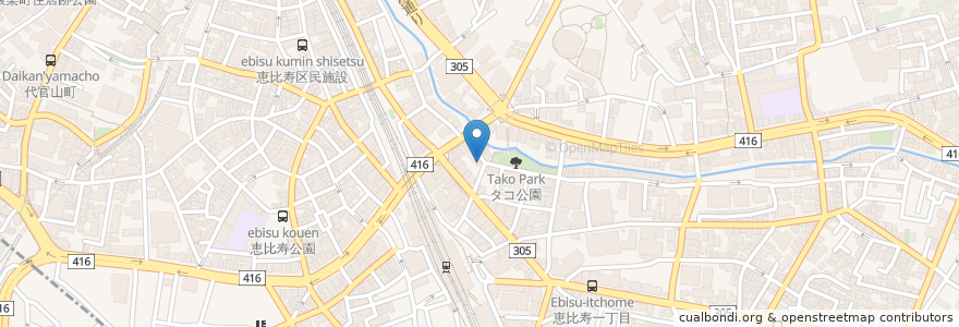 Mapa de ubicacion de 恋酒場 en 일본, 도쿄도, 시부야구, 渋谷区.