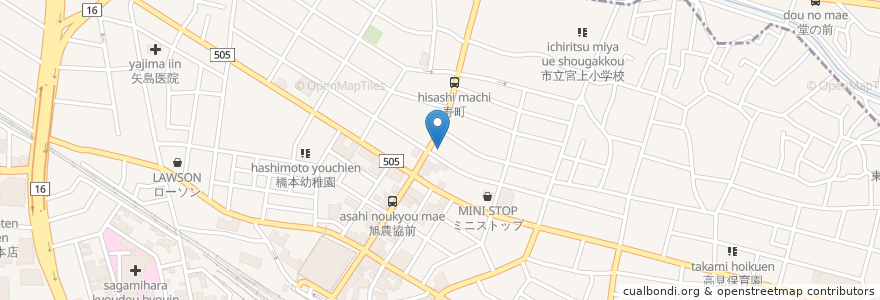 Mapa de ubicacion de ヤマグチ薬局 en 일본, 도쿄도, 相模原市, 町田市, 緑区.