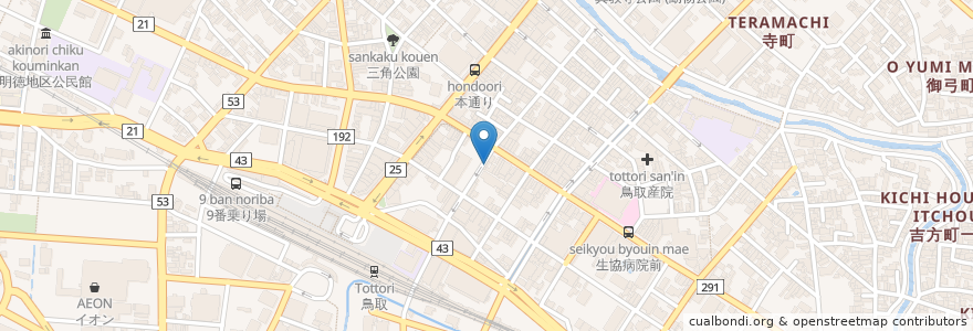 Mapa de ubicacion de 宴処　だんだん en 일본, 돗토리현, 鳥取市.