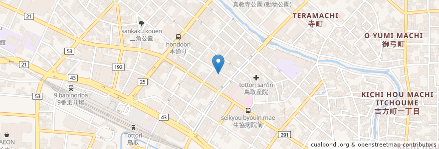 Mapa de ubicacion de 福まさ en 日本, 鳥取県, 鳥取市.