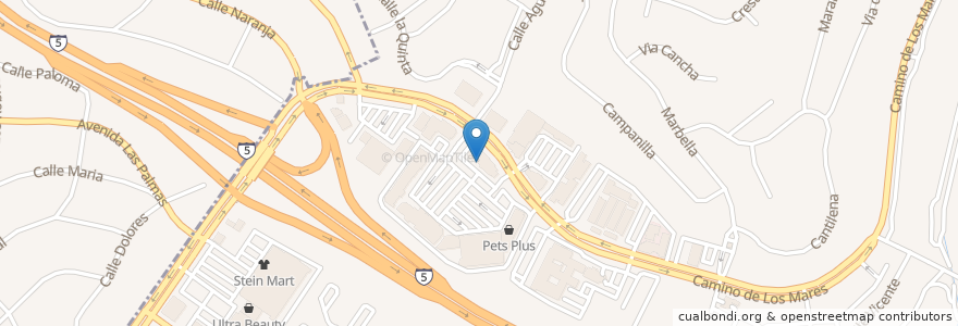 Mapa de ubicacion de The UPS Store en Estados Unidos De América, California, Orange County, San Clemente.