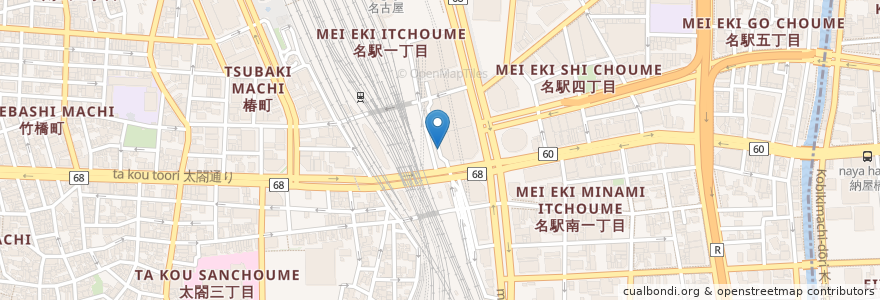 Mapa de ubicacion de 飯田歯科 en Japón, Prefectura De Aichi, Nagoya, 中村区.