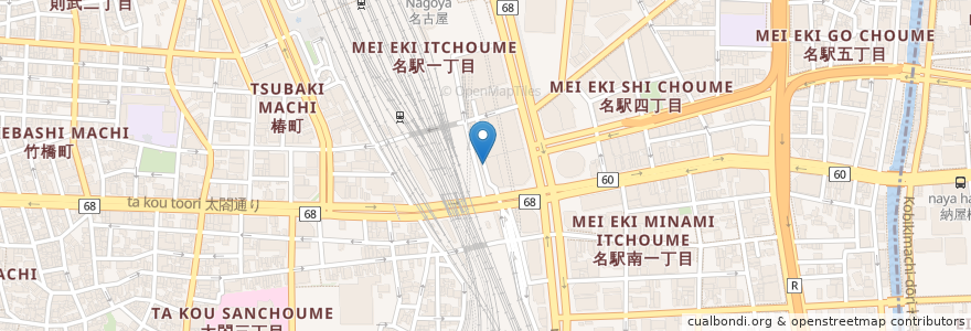 Mapa de ubicacion de 仁愛診療所 en Japon, Préfecture D'Aichi, 名古屋市, 中村区.