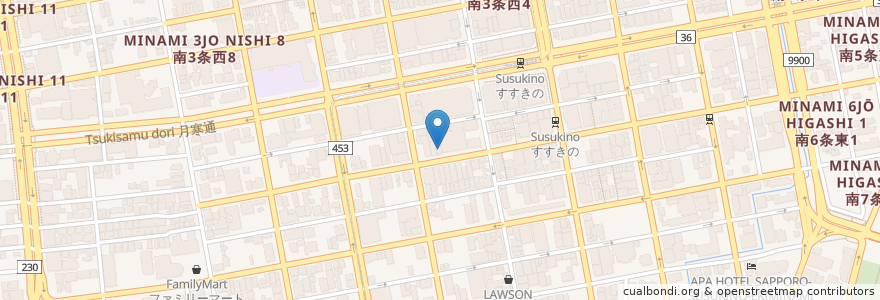 Mapa de ubicacion de VANITY SAPPORO en Japonya, 北海道, 石狩振興局, 札幌市, 中央区.