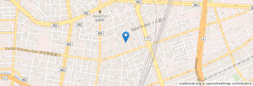 Mapa de ubicacion de 越後屋 en 日本, 東京都, 千代田区.