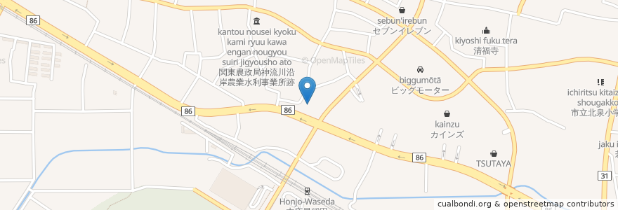 Mapa de ubicacion de Dr.Drive en 日本, 埼玉県, 本庄市.