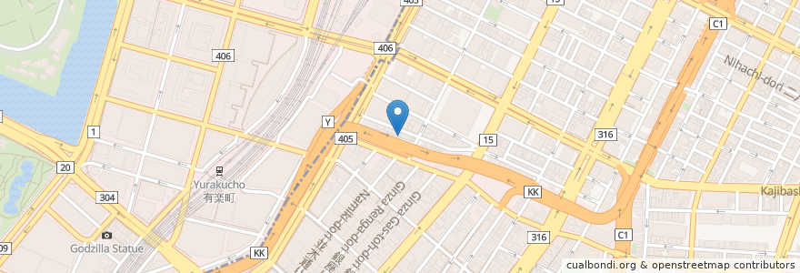 Mapa de ubicacion de iBrew en 일본, 도쿄도, 中央区.