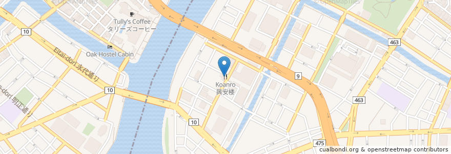 Mapa de ubicacion de 興安楼 en Япония, Токио, Кото.