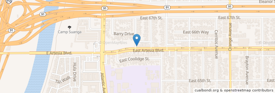 Mapa de ubicacion de Robert Earl's BBQ en États-Unis D'Amérique, Californie, Los Angeles County, Long Beach.