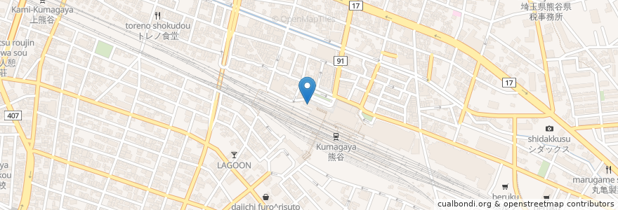 Mapa de ubicacion de 吉野家 en Japão, 埼玉県, 熊谷市.