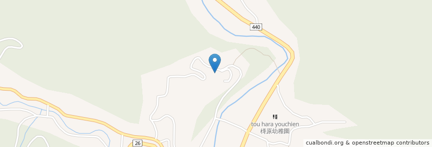 Mapa de ubicacion de 檮原町 en Jepun, 高知県, 高岡郡, 檮原町.