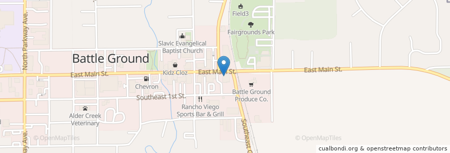 Mapa de ubicacion de Main Street Bar en Amerika Birleşik Devletleri, Vaşington, Clark County, Battle Ground.