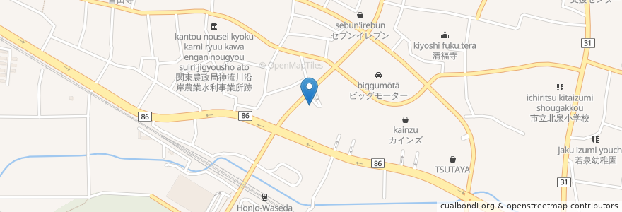 Mapa de ubicacion de GRAND MERE en Japon, Préfecture De Saitama, Honjo.