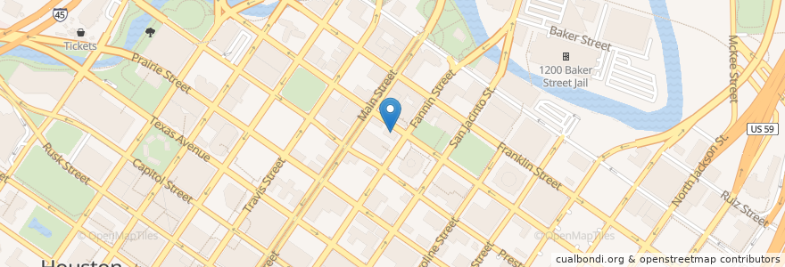 Mapa de ubicacion de Christian's Tailgate en Estados Unidos De América, Texas, Houston, Harris County.
