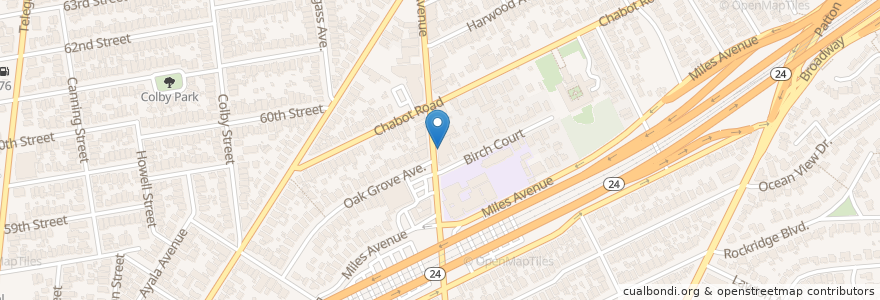 Mapa de ubicacion de Ramen Shop en Amerika Birleşik Devletleri, Kaliforniya, Alameda İlçesi, Oakland.