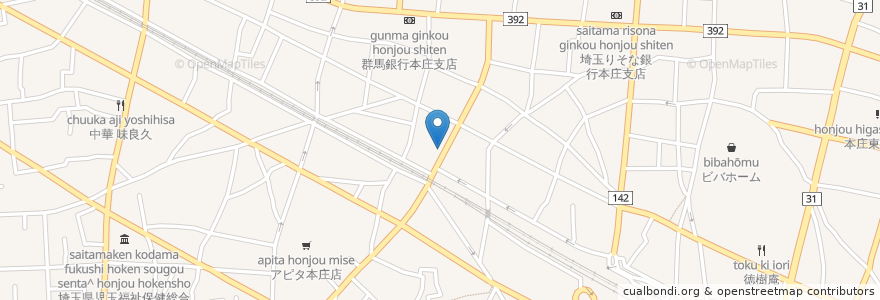 Mapa de ubicacion de はにぽんプラザ en 日本, 埼玉県, 本庄市.