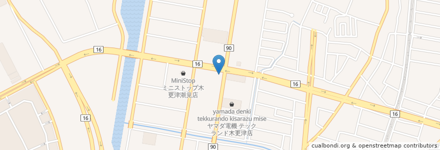 Mapa de ubicacion de 日石レオン(株) エネオスDr.Driveセルフ潮見店 en 日本, 千葉県, 木更津市.