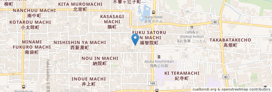 Mapa de ubicacion de Curry & Cafe 香炉里（こるり） en Japón, Prefectura De Nara, 奈良市.