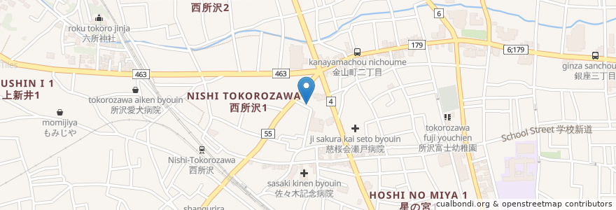 Mapa de ubicacion de スマイル・まやクリニック en 日本, 埼玉県, 所沢市.
