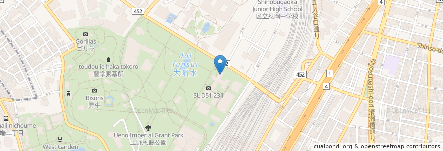 Mapa de ubicacion de Atelier de Reve en Japão, Tóquio, 台東区.