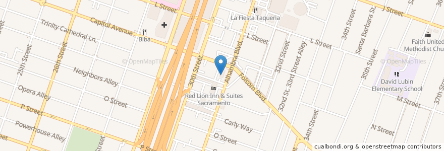 Mapa de ubicacion de A&W en United States, California, Sacramento County, Sacramento.