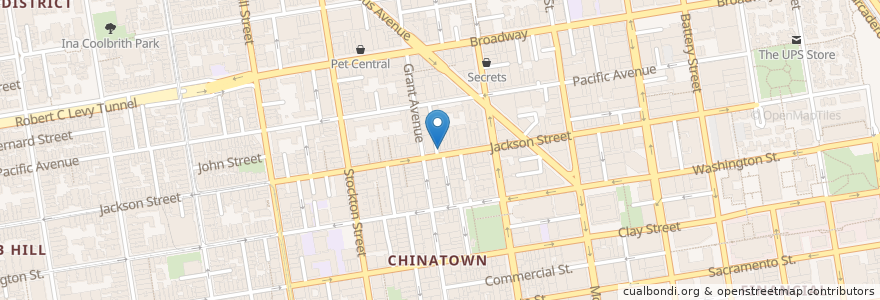 Mapa de ubicacion de Lun Ting Cafe en Amerika Birleşik Devletleri, Kaliforniya, San Francisco, San Francisco.